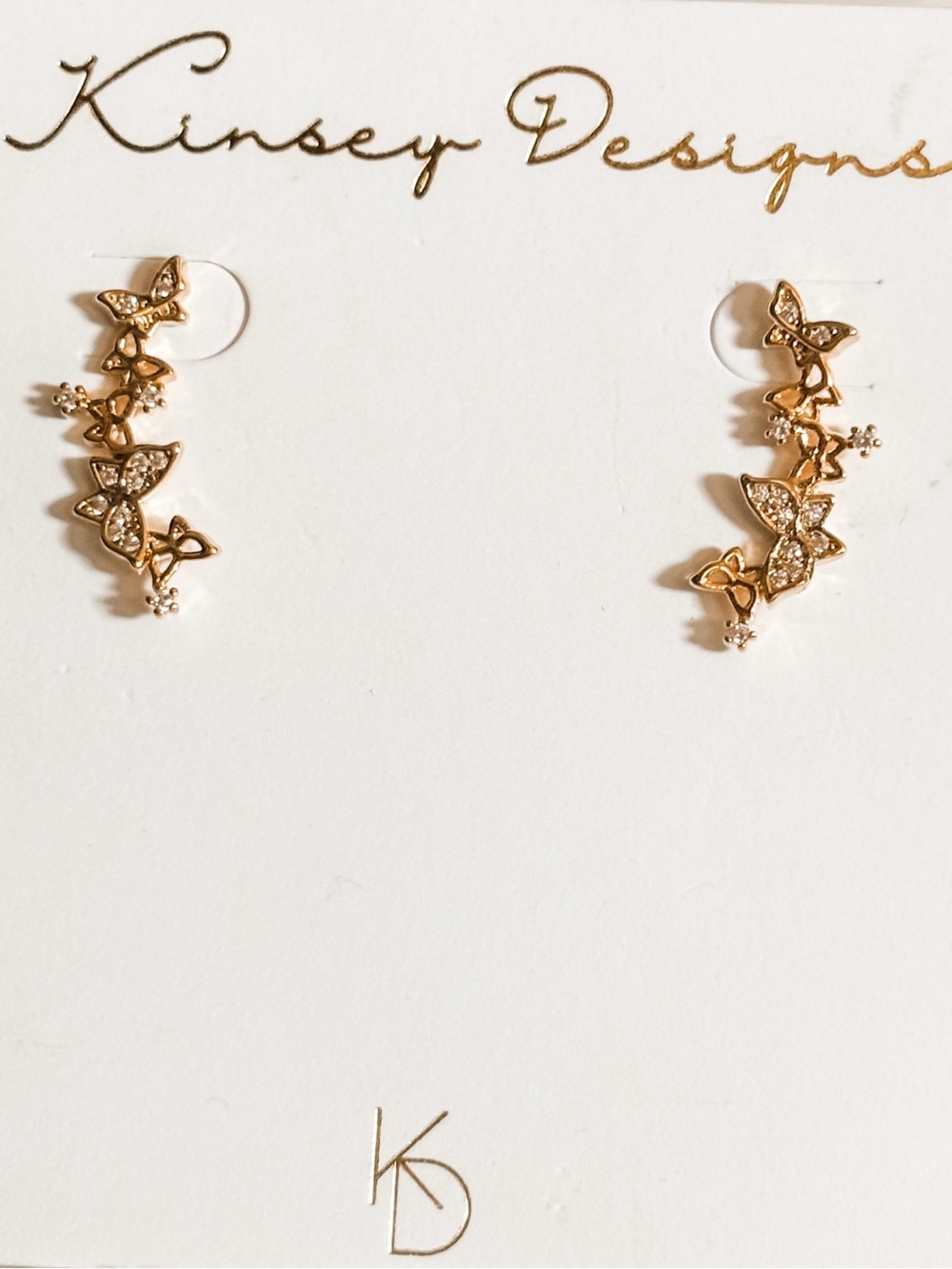 NWT! Kinsey Designs Noor Climber Earrings - Gold